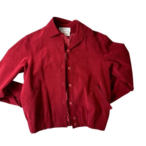 Vintage 1984 Gino Rossi Red Ultrasuede Jacket Size 10 Women's - Picture 7 of 7